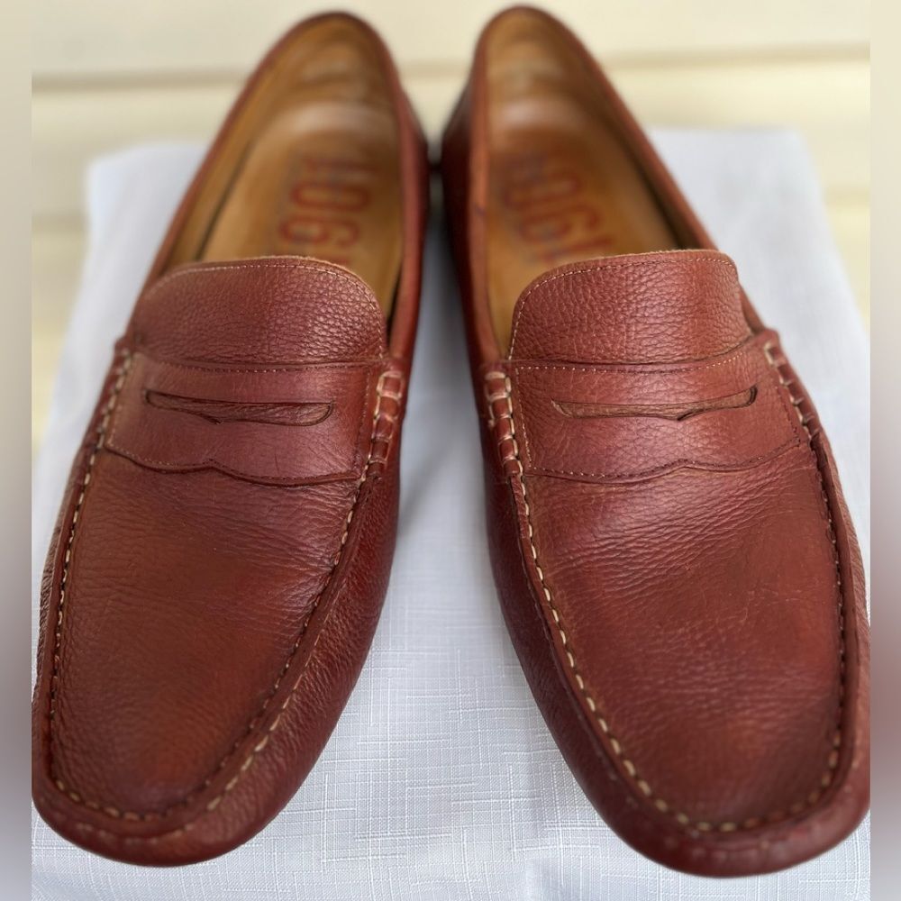 1901 Nordstrom rich brown leather loafers, made in Brazil, great condition, 12M